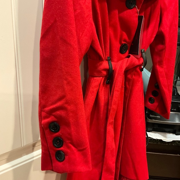 NWT Red Felt Swing Coat - Picture 4 of 8